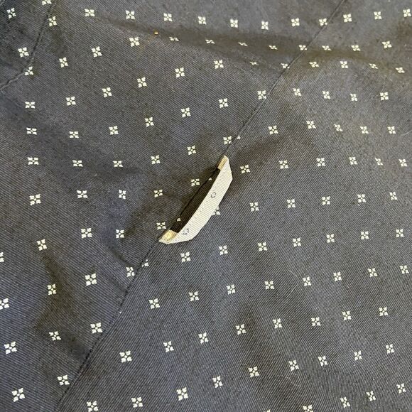 7 Diamonds Shirt Mens Medium Blue Short Sleeve Button Up Pocket Diamond Print - Picture 12 of 12